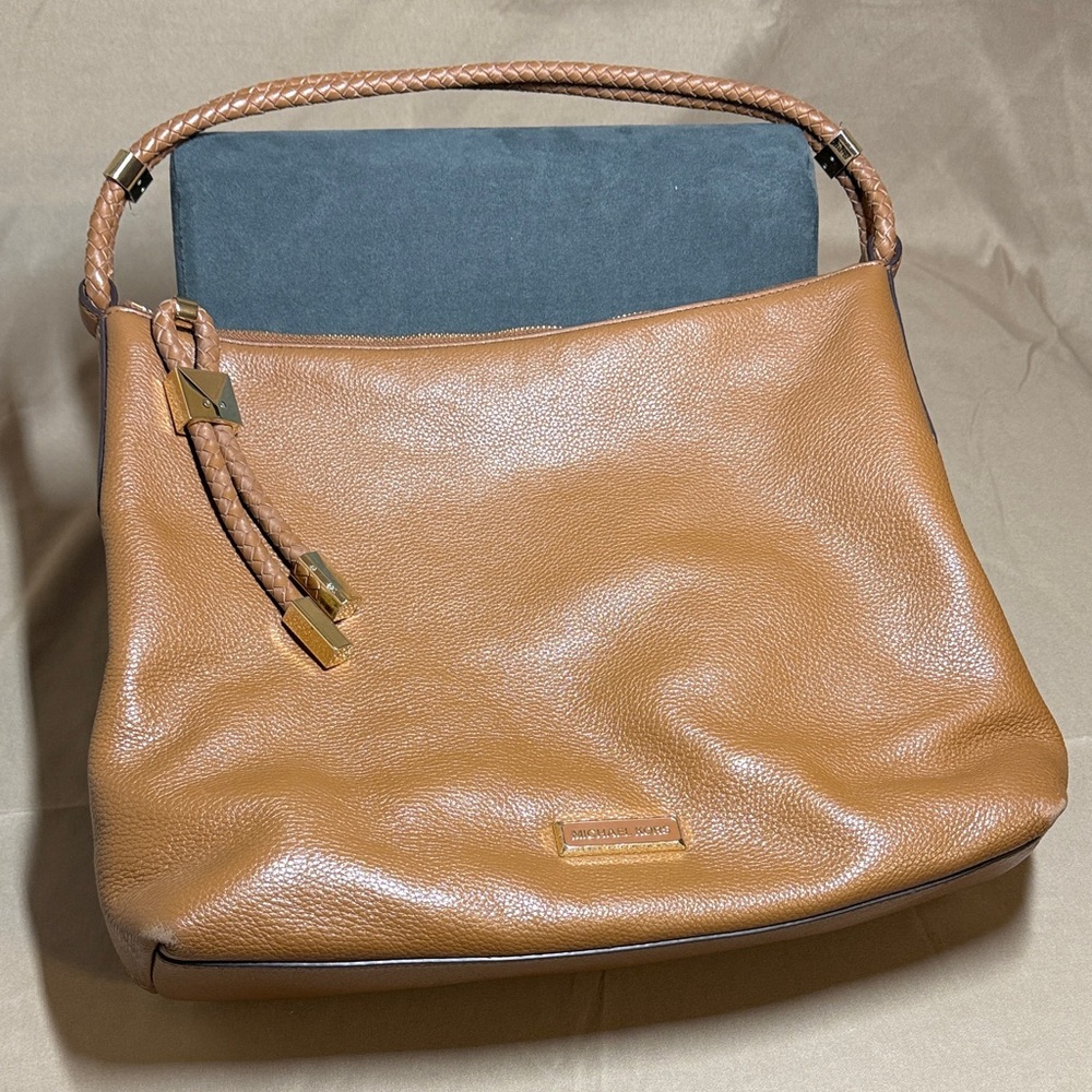 Michael Kors Lexington Tan Pebbled Leather Shoulder Bag